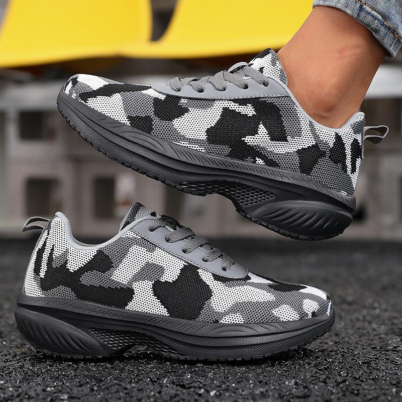 Women'S Camouflage Wide Toe Shoes Big Toe Friendly Sneakers Dirt Resistant Special Training Work Shoes Breathable Women'S Shoes
