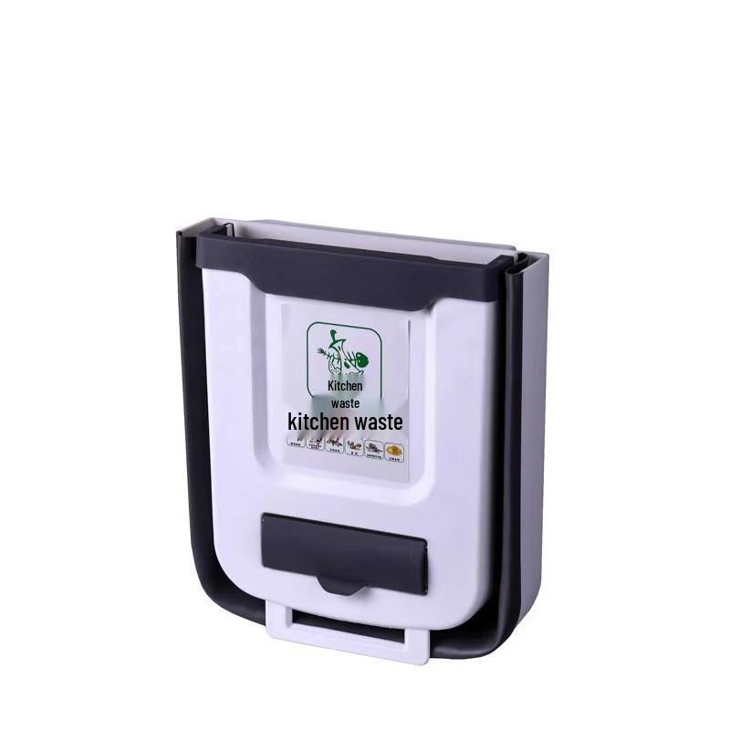 

Foldable Wall-Mounted Kitchen Trash Bin & Retractable Car Waste Container Small (7L)
