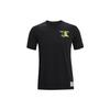 Under Armour Project Rock Letter Print Crew Neck Sports T-Shirt Men Tops Black 1361725-001