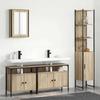 Bathroom Furniture Set with Shelf 4 Pcs Sonoma Oak Wood Material