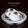 Thickened 304 Stainless Steel Round Dinner Plate