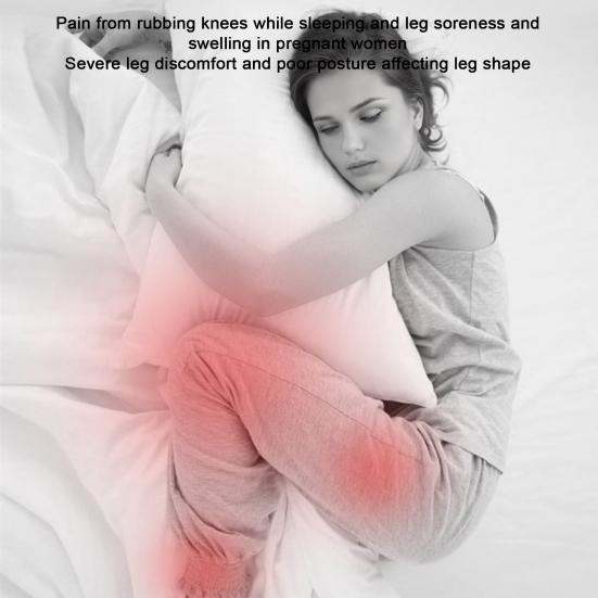 Memory Foam Knee Pillow Large Leg Pillow with Adjustable Strap Aligns Spine Sciatica Relief Back Knees Joints Support