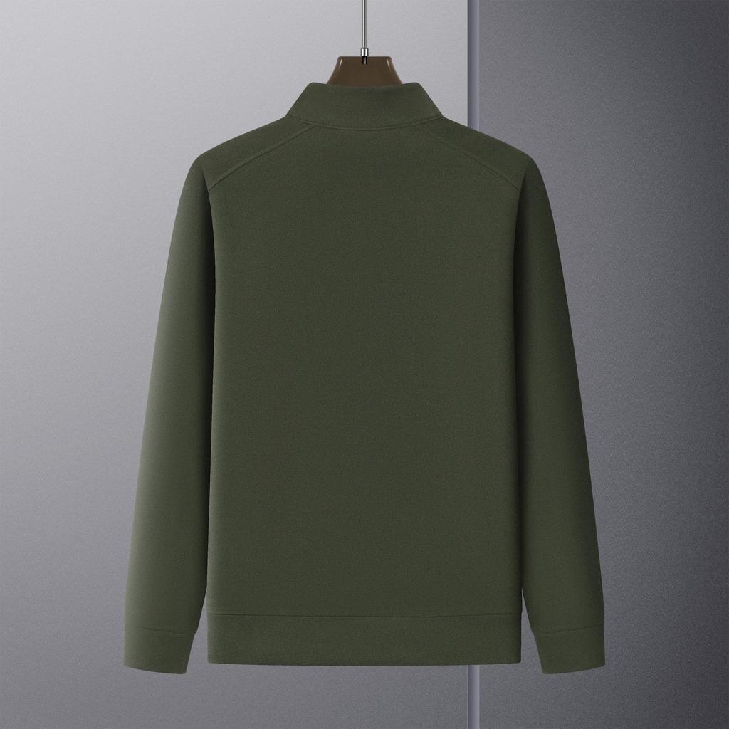 2025 Men's Half-Zip Double-Sided Fleece Sweatshirt - Warm Winter Long Sleeve Top for All Ages