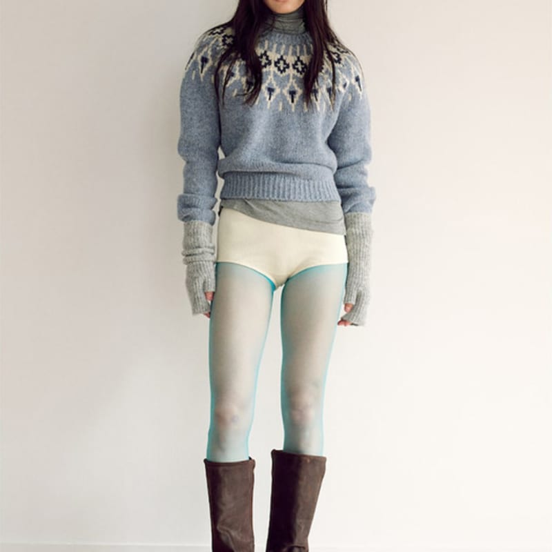 Kuho Plus Ribbed Knit Hand Warmer Grey (KE4X5UM083)