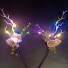 1PC Hair Band Glowing Headwear Hair Accessories Elk Pulp Antlers Party Prop Christmas Headband LED Light