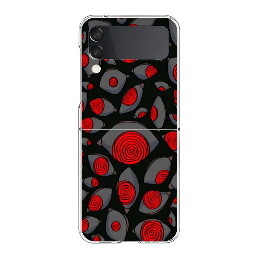Phone Cover For Samsung Galaxy Z Flip 6 5 4 Case Transparent For Samsung Z Flip 3 Hard PC Foldable Shell The Eye Of Cthulhu Bags