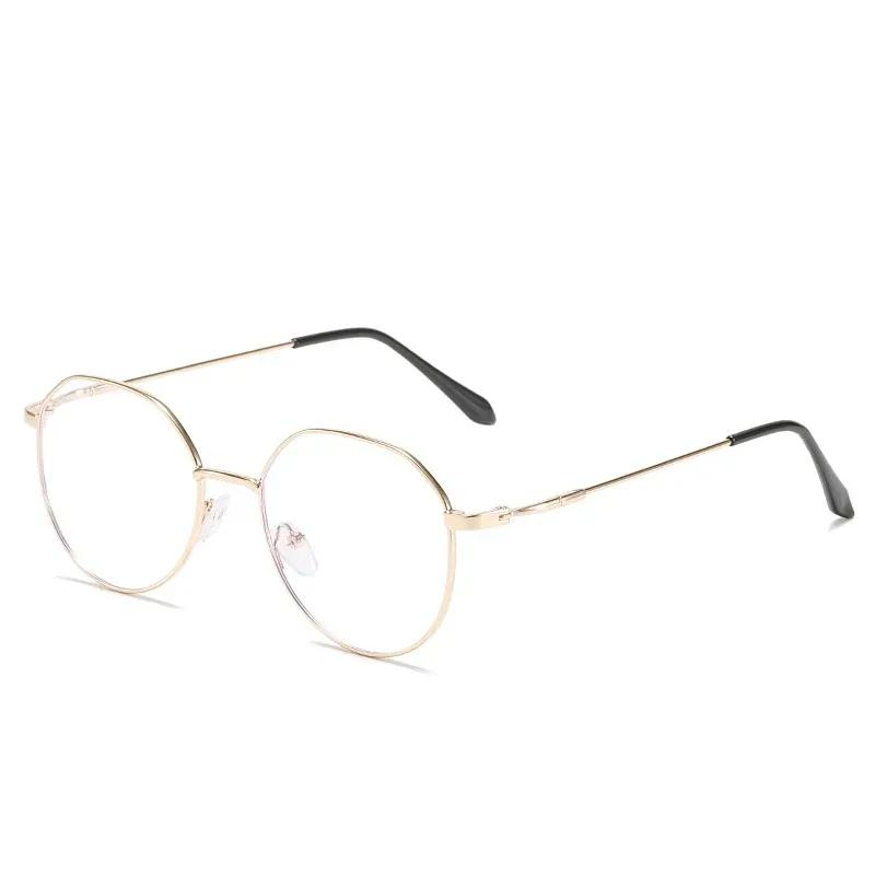 Metal Round Anti Blue Light Glasses Women Men Classic Square Eyeglasses Frames Transparent Computer Glasses