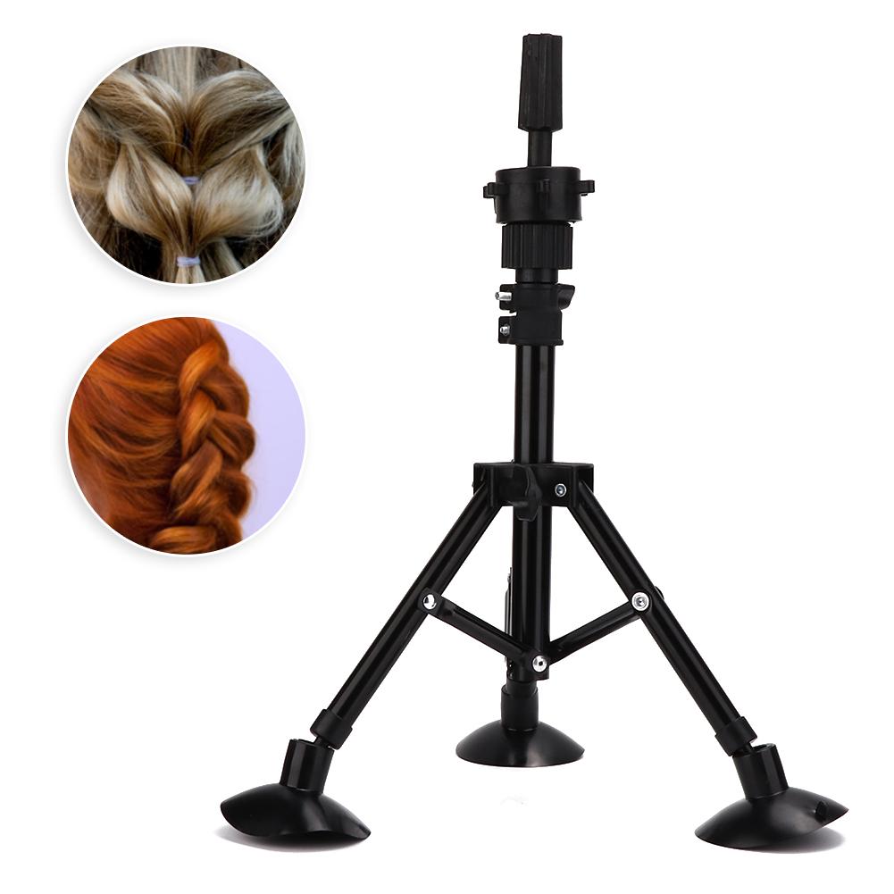 Wig Head Tripod Mannequin Head Mold Holder Stand Bracket Support Hairdressing Training ToolBlack