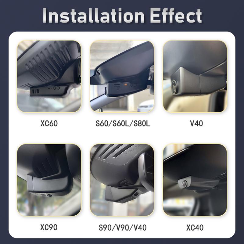 Dash Cam For Volvo XC40 XC60 XC90 S60 V60 S90 V90 V40 S80 XC70 Polestar 2 Car Dvr HD Camera WiFi Driving Recorder Auto Parts