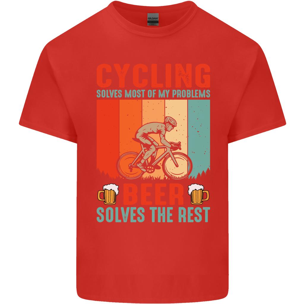 Cycling Funny Beer Cyclist Bicycle MTB Bike Unisexs Light Cotton TShirt