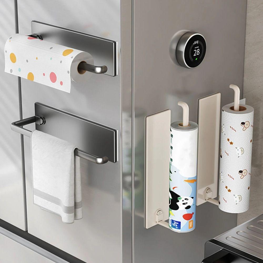 Wall-mounted Magnetic Tissue Holder Non Drilling Kitchen Towel Holder  Kitchen