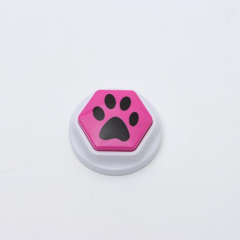 

Dog Squeak Toys With Paw Print Hexagonal Recordable Talking Sound Button Dog Toy Interactive Voice Buttons For Communication Dog розы красного