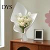 Vaso Minimalista Moderno Fiore Stampato 3D per Fiori Freschi, Composizione Stile Geometrico Portafiore con Tubo Integrato Casa Soggiorno