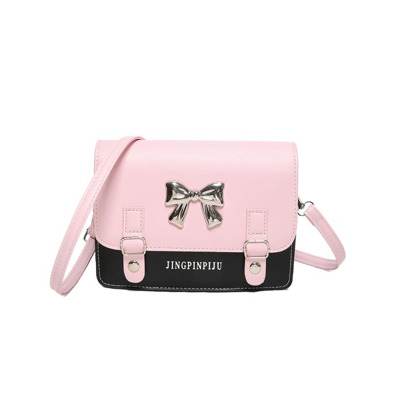 Bow Handbag Spring New Versatile Ins Gentle Texture One-shoulder Crossbody Bag Korean Style Small Square Bag