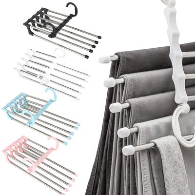Opvouwbare broekopslag Multifunctionele hanger voor broekrekhanger Kledingorganisatorhangers Bespaar kastruimte Slaapkamerkasten