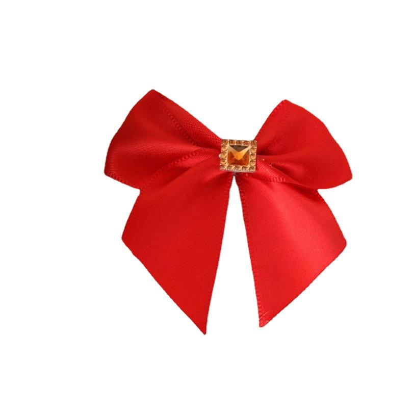 High-Density Polyester Ribbon Rhinestone Bow - Handmade DIY Clothing Accessory
