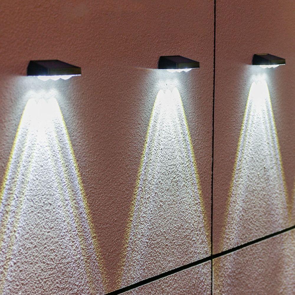 3LED Waterproof Solar Wall Lamps 2LED Solar Wall Lights Yard Atmosphere Wall Lights  Decor