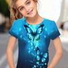 Abbigliamento Bambina Vestiti Bambina Maglietta Manica Corta Bambina Stampa Farfalla Carina Kawaii Girocollo Top Bambina Vestiti Estivi Bambini