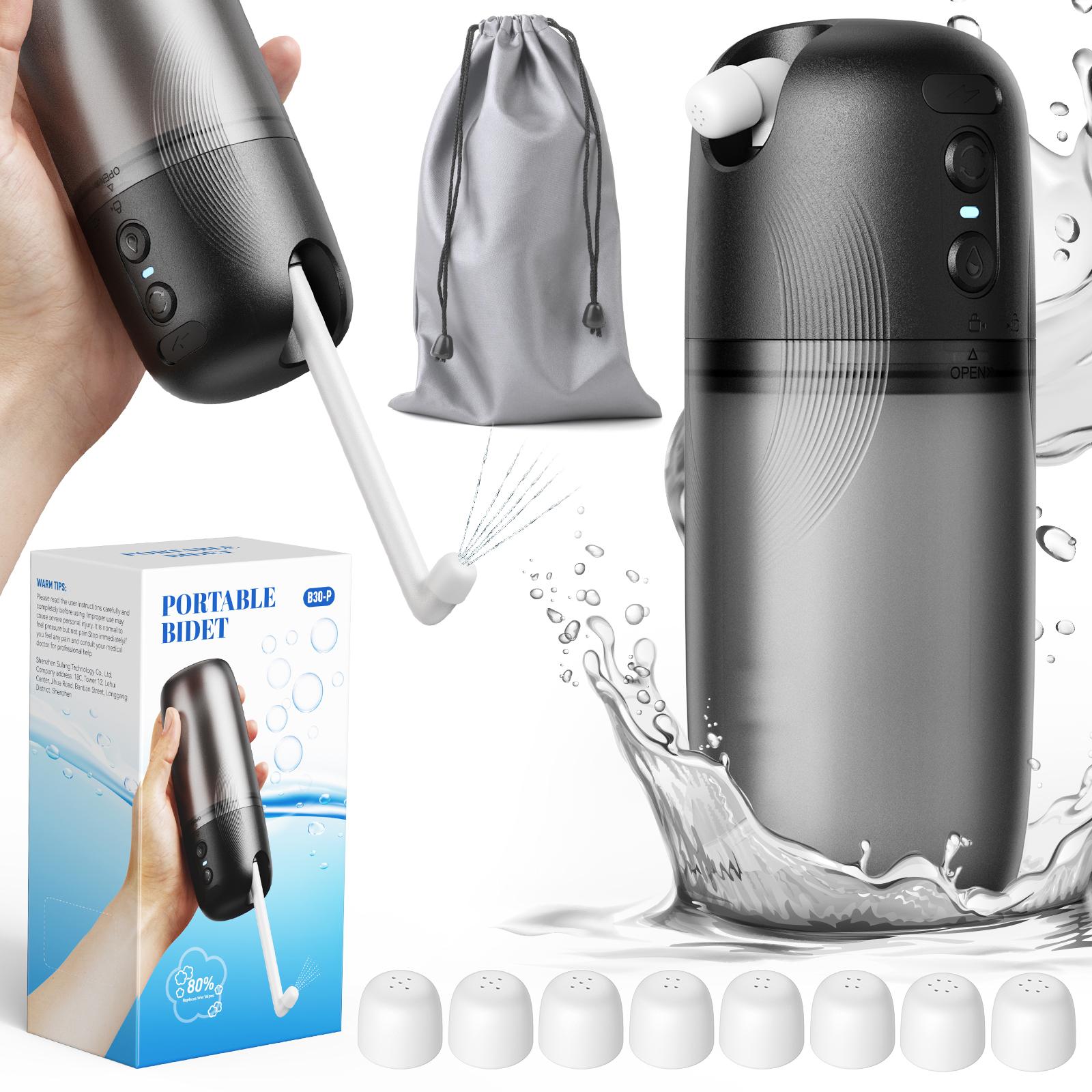 B30-P Factory Wholesale OEM Bidet Sprayer Mini 230ml IP67 Waterproof Electric for Travel Personal Hygiene чёрный