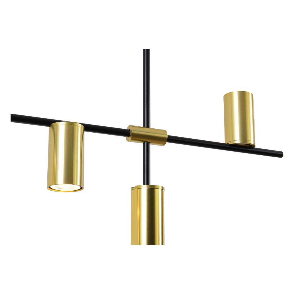 Lampa Wisząca Arizona 6 Gu10 Czarny Light Prestige Lp-074/6Pl Bk/Gd