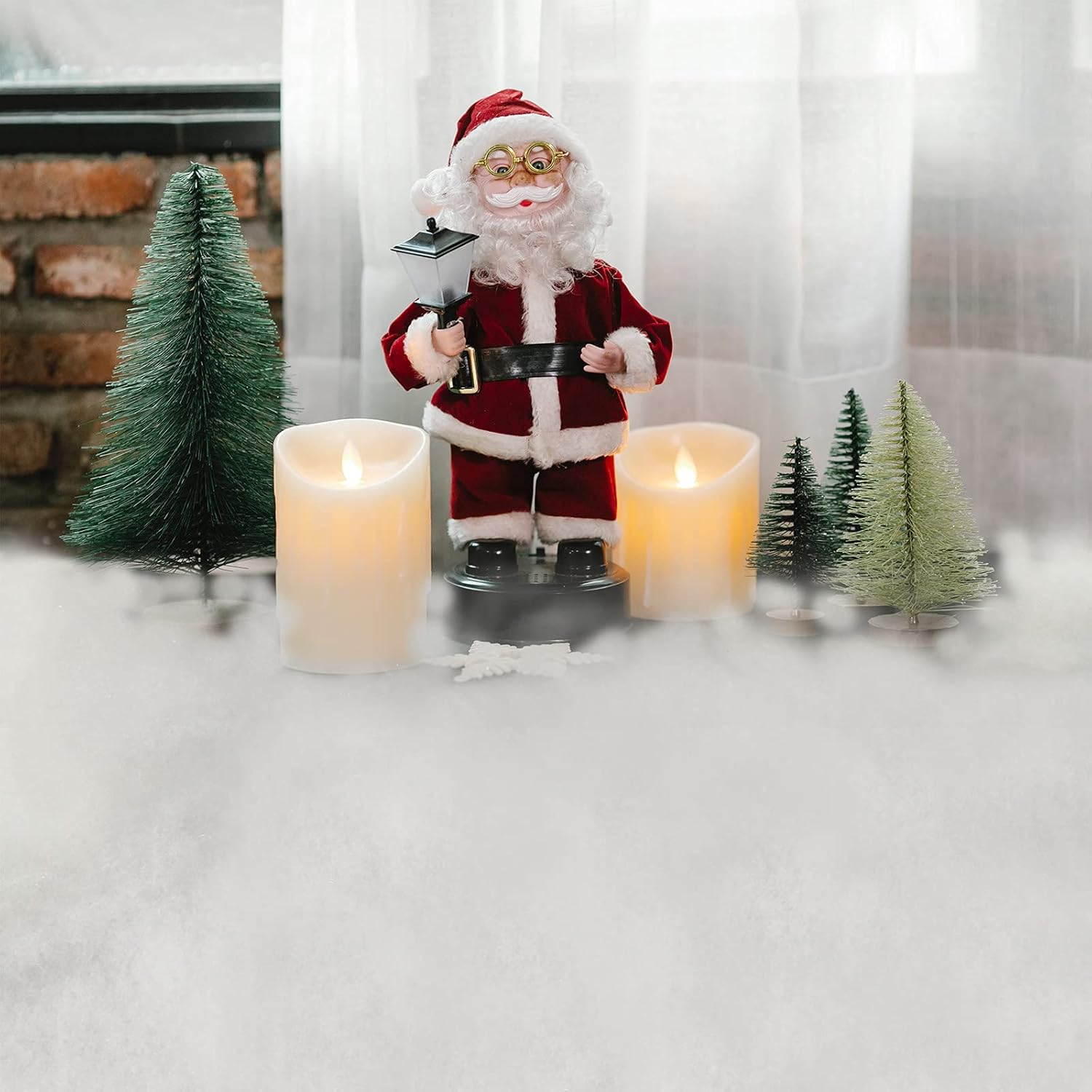 Снежные Покрывала для Рождественской Деревни, Набор из 2 Рулонов 3 Фута X 8 Футов Искусственное Снежное Покрывало в Рулоне для Рождественской Елки, Праздничное Зимнее Украшение