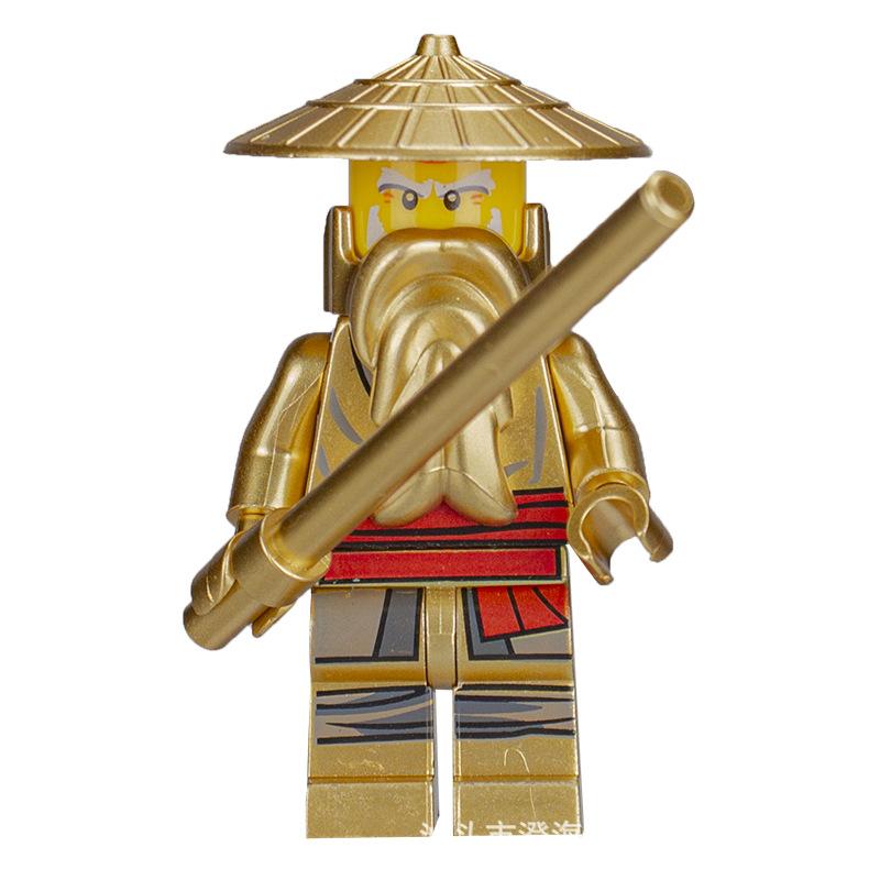 Ninja Warrior Superhero Doll With Weapon Single Building Block Assembly Toy