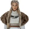 Medieval Vintage Style Artificial Furs Capes Cloak Warm Winter Role Play Halloween Costume Accessory Unisex Design Shawl