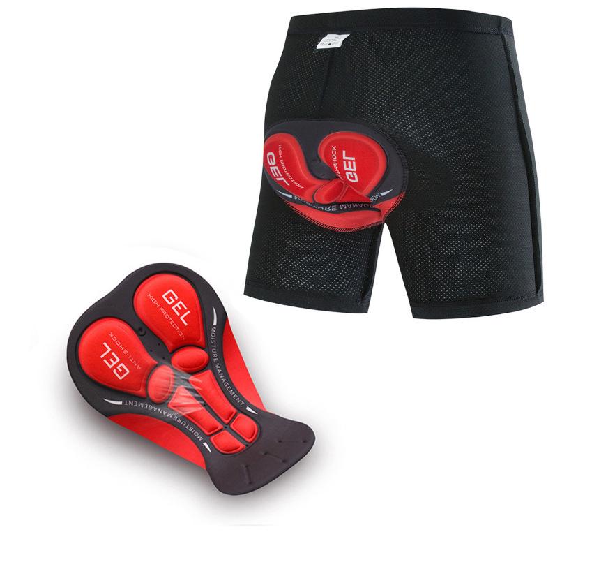 T-Kuajing Mountain Bike Gel Seat Breathable Shock-Absorbing Quick-Dry Cycling Shorts