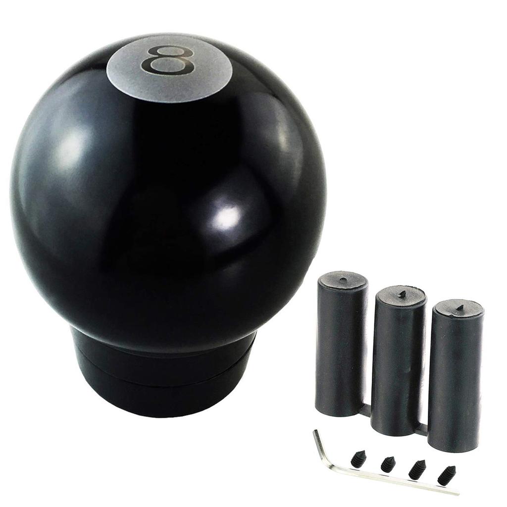 Abfer Car Shift Knob Billiard Shape Shifter Head Replacement Car Interior Accessories Most Automatic Transmission, Black