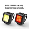 3 Lighting Modes Bike Front Rear Light Type-C Rechargeable Bike Tail Lamp Road Bike Led Warning Taillight Easy To Install