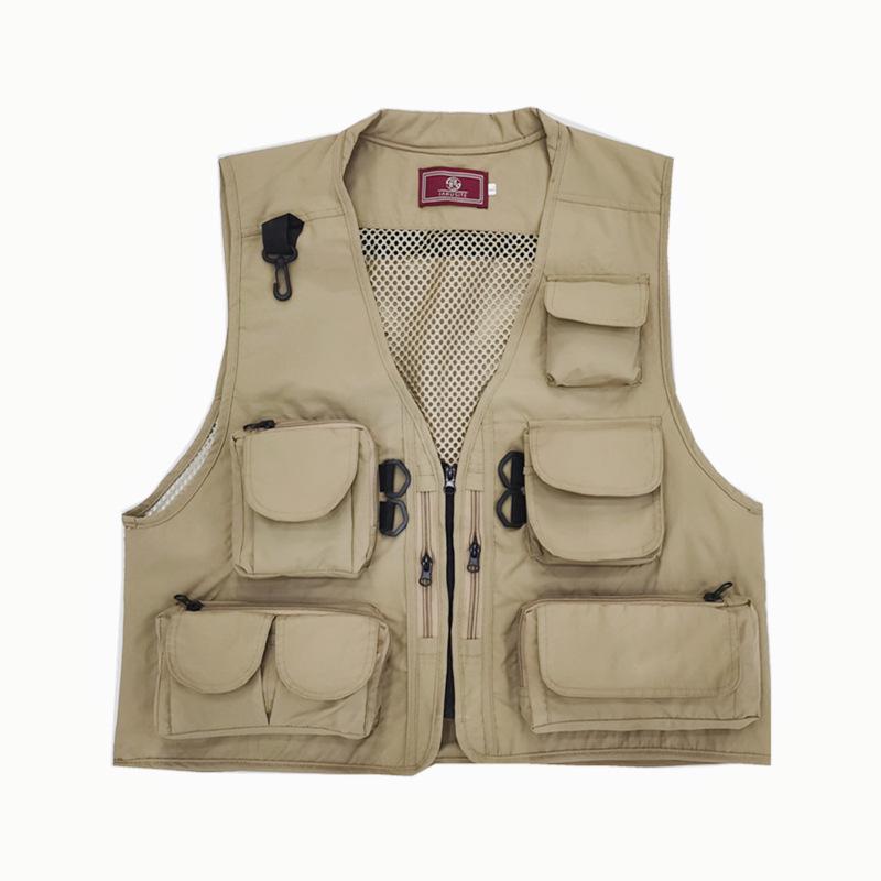 Men's Breathable Multi-Pocket Outdoor Vest for Fishing, Photography, and Workwear