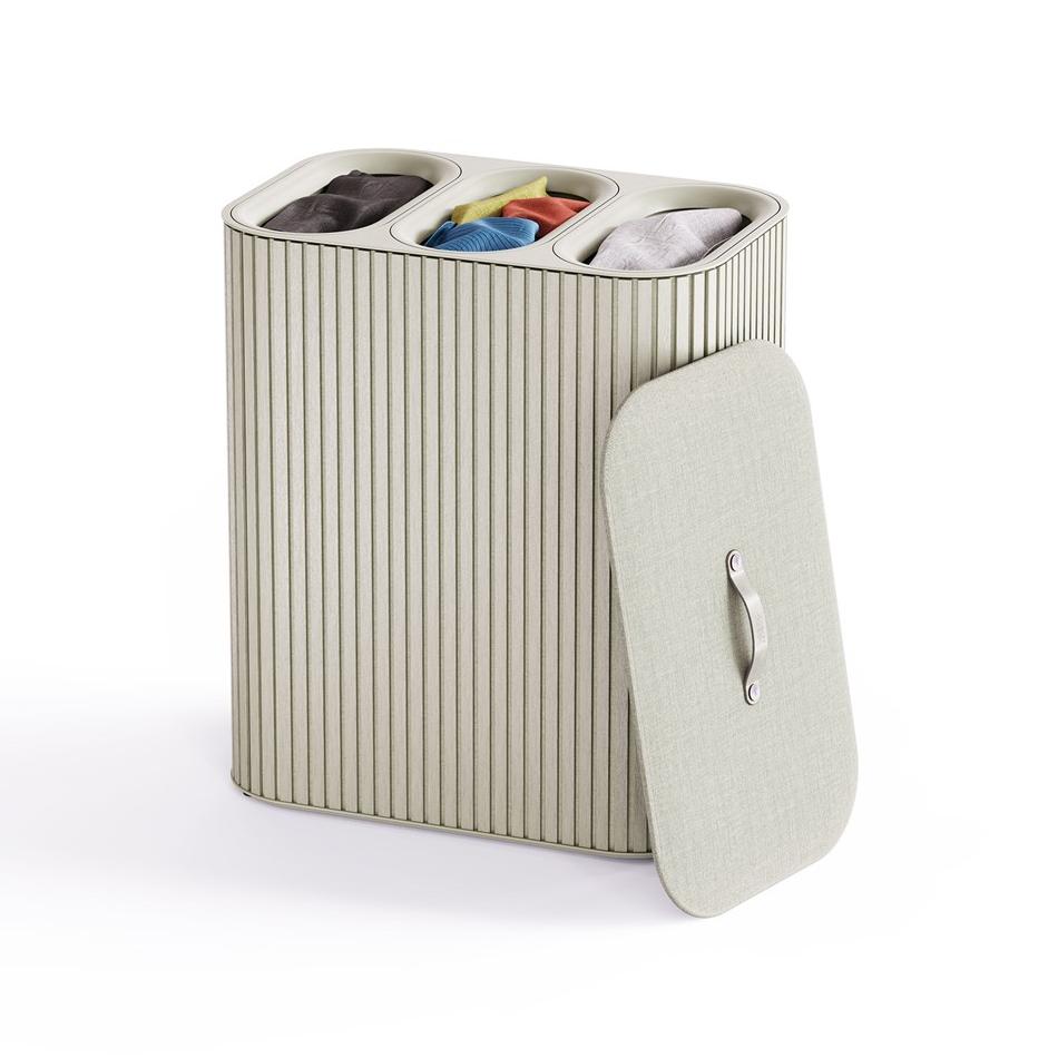 Tota Lux Joseph Joseph Cotton Bags Triple Laundry Basket with 3 Compartments