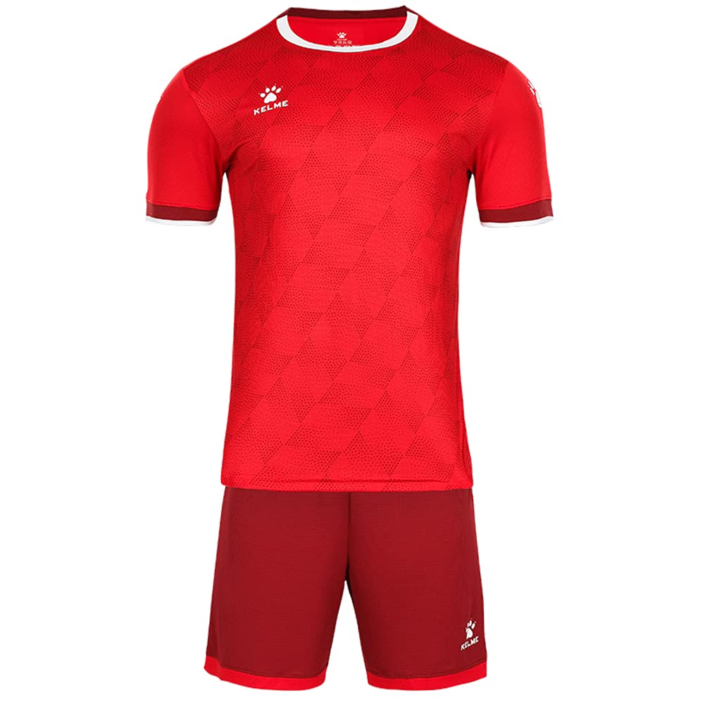 

Мужской футбольный комплект Kelme, футболка и штаны (Красный, XL)