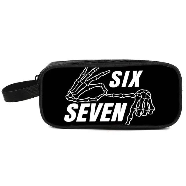 Colorful Number 67 Double Layered Fabric Pencil Case Handheld Design for Boys/Girls-Best Gift 3D Cartoon School Use Children