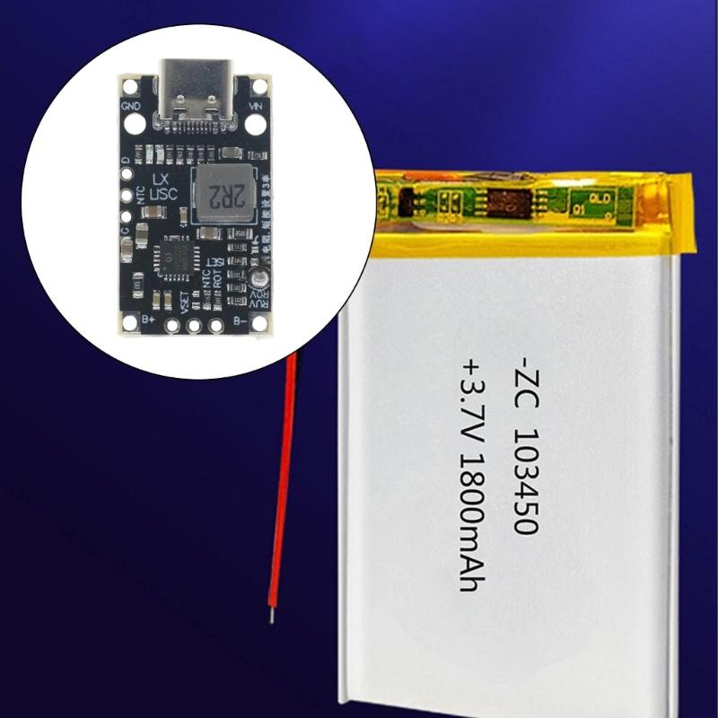 USB Type C Interfaces 15W Output Power Boost Converters 2S/3SLiBattery Charging Module Type C Steps Up Power Boards