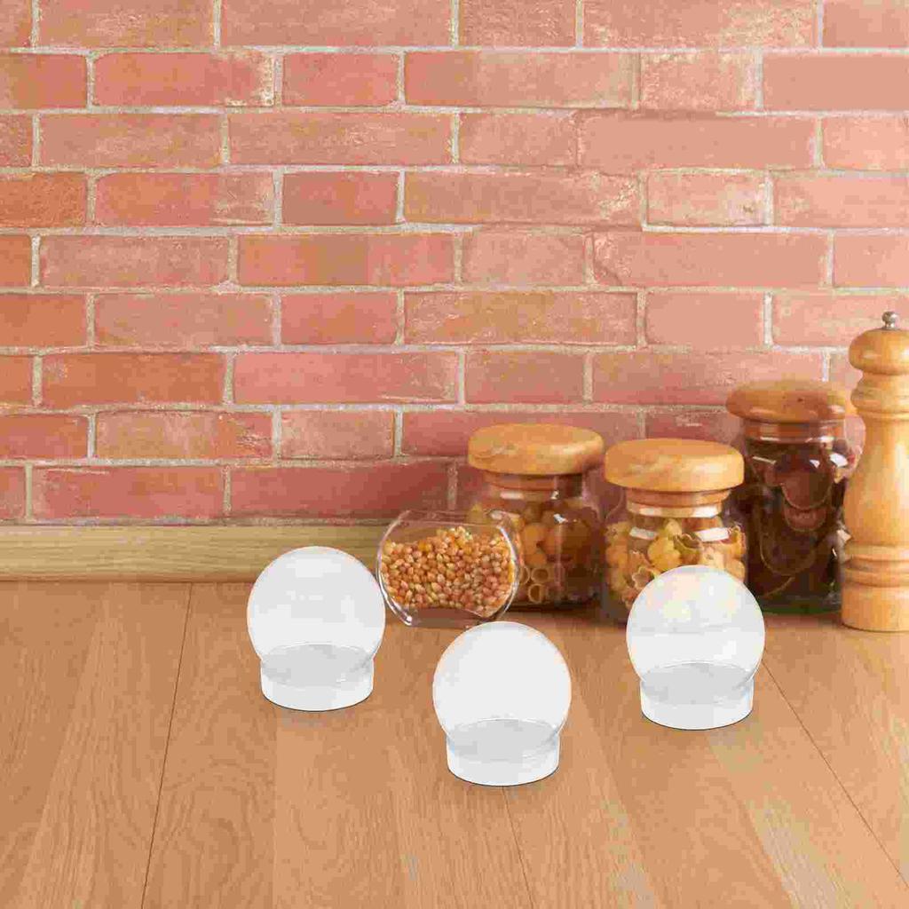 Water Globe Jars Transparent Snowball Clear Display Case Candy Small with Lids Child