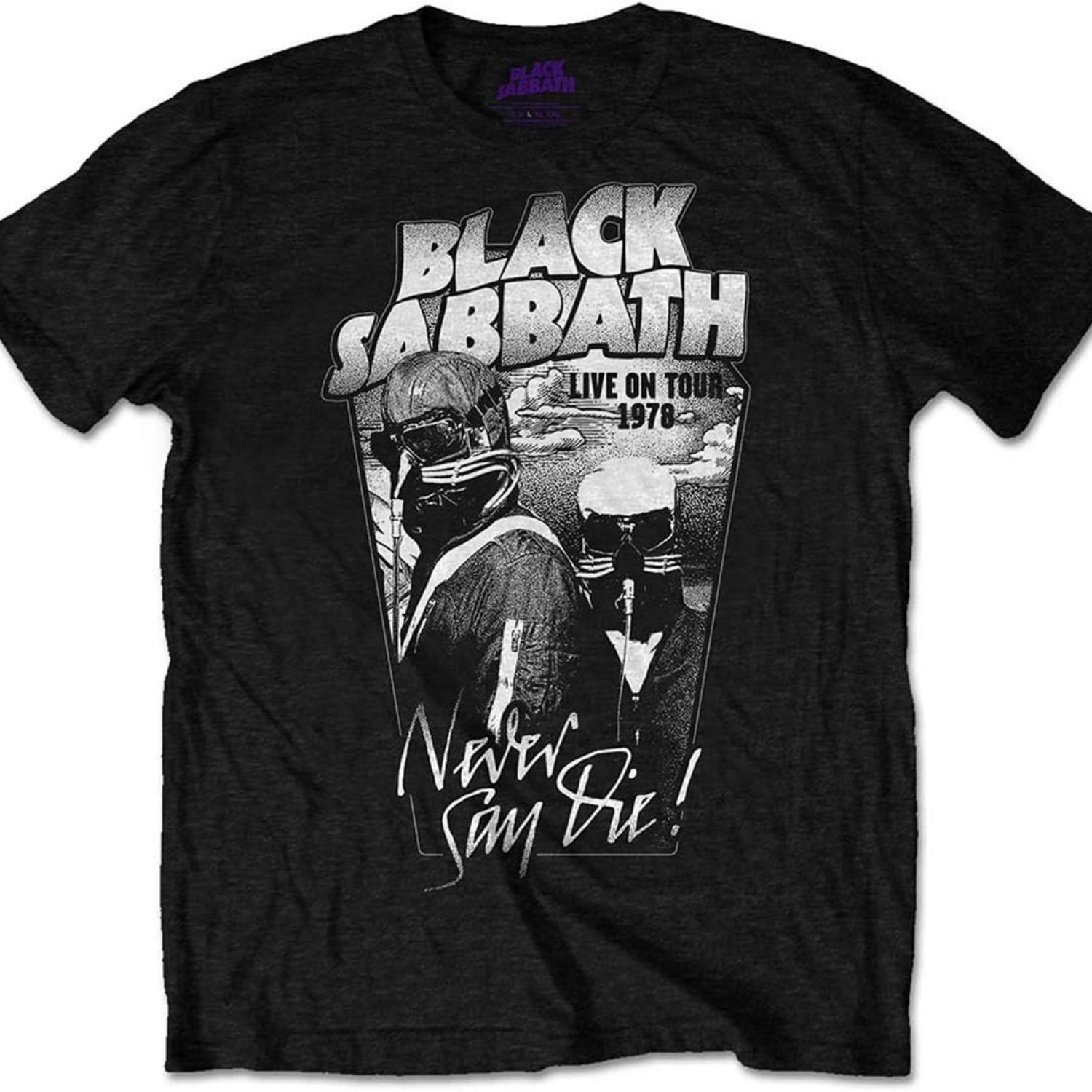 

Black Sabbath Men s Never Say Die T-Shirt Small Black XXXXXL чёрный