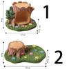 Mini Micro-landscape Ornament Kawaii Pastoral Style Desk Craft Lawn Resin Ornament  Bedroom