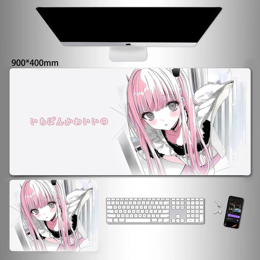 Line draft animation oversized mouse pad two-dimensional office desktop non-slip pad e-sports game computer keyboard pad