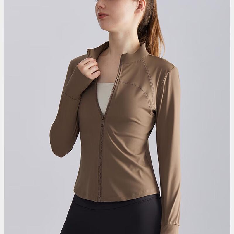 Women's Slim Fit Stand Collar Zip-Up Sports & Yoga Jacket