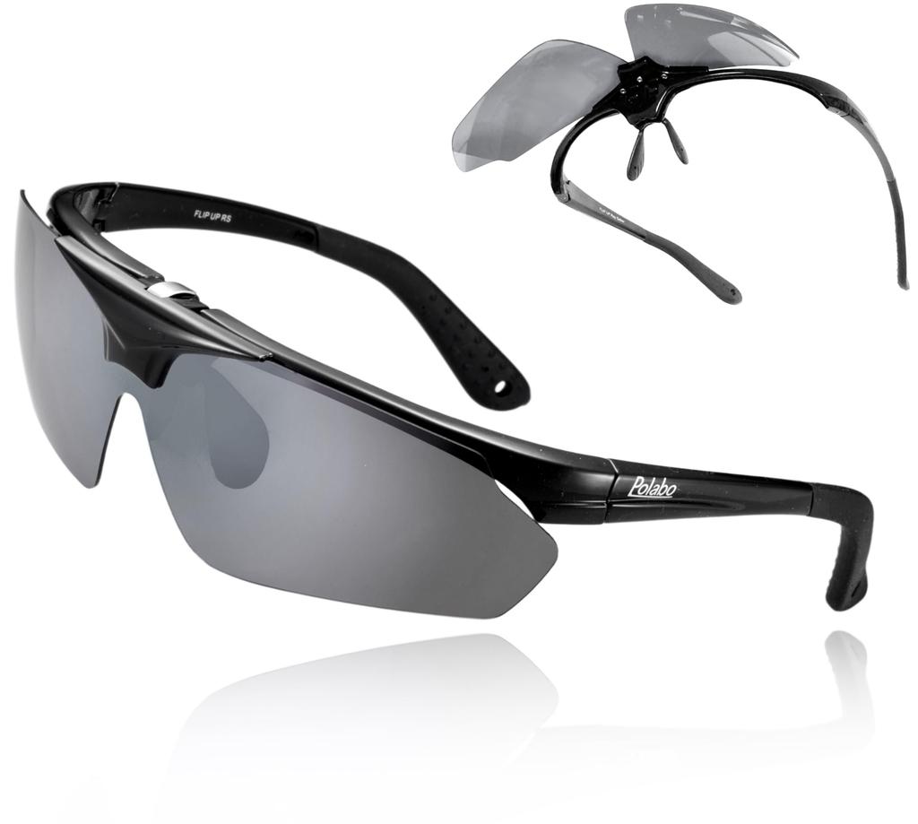 Polarized Sports Sunglasses Ideal for Tunnels [Adventure King] Flip-up Sabae Design/Cycling/Driving FRS5-GR15