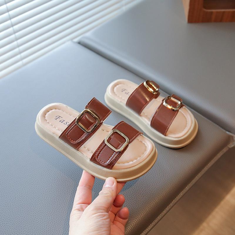2026New Summer Girls' Slippers Fashion Casual Shoes Beach sandals for children, Korean style flip-flops