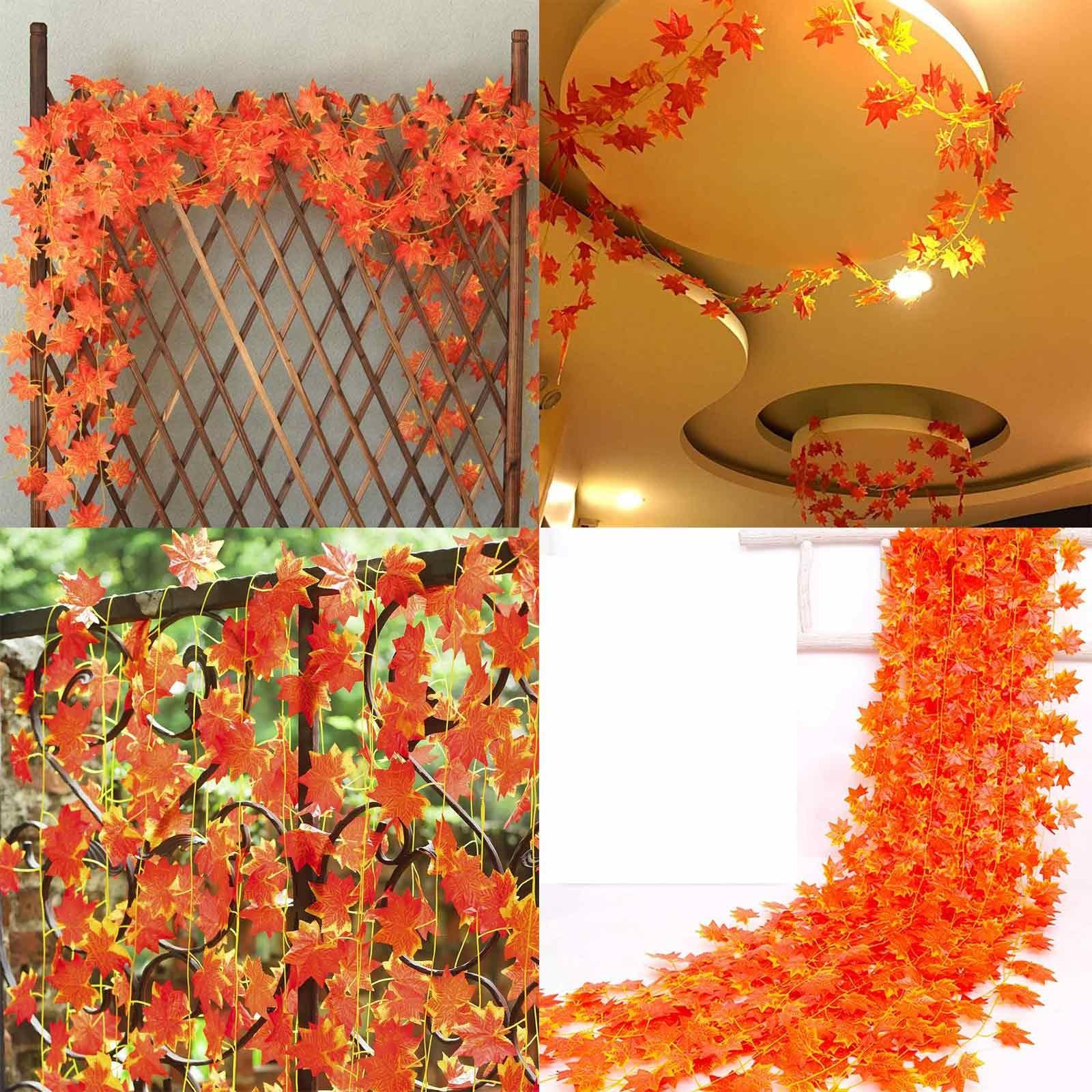 5 шт. имитация кленового листа из ротанга Хэллоуин День Благодарения Рождественские — фото 5