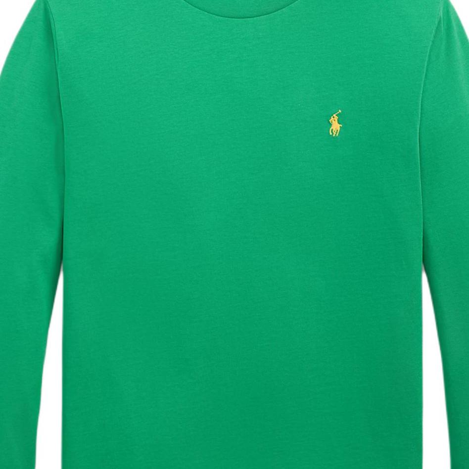 Polo Ralph Lauren Cotton Long Sleeve T-Shirt With Small Pony Logo Kids Tops Green 323854677-080