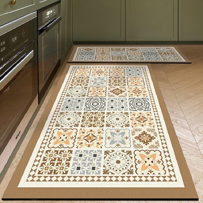Kitchen Special Anti-dirty Anti-fouling Floor Mat Diatom Mud Absorbent Mat Non-slip Anti-oil Carpet Wipeable No-wash Floor Mat Home
