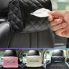Car Tissue Holder Standard Size PU Leather Napkin Organizer for Backseat Easy Installation & Space Saving Designs