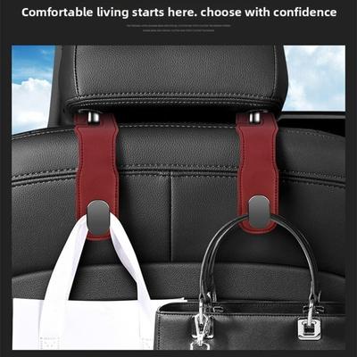 Multi-functional Leather Hook for Car Seats: Hanging Storage Hook for The Back of Rear Seats