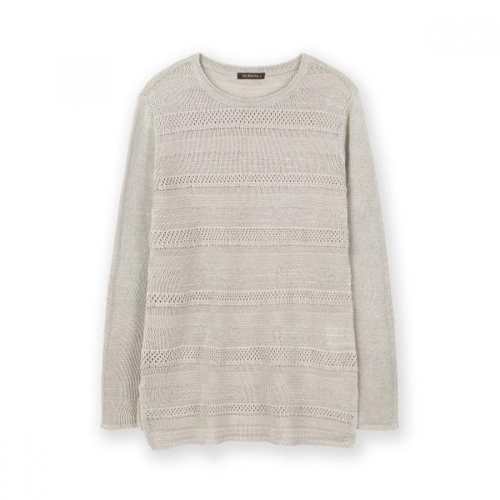 Furina Cotton Blend Stripe Knit Sweater beige/M (90)