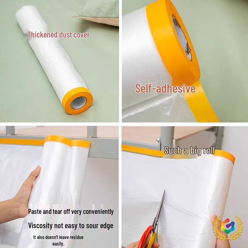 Dustproof Disposable Furniture Cover - Plastic Renovation Film for Household Sofa Protection Default Option 790₽