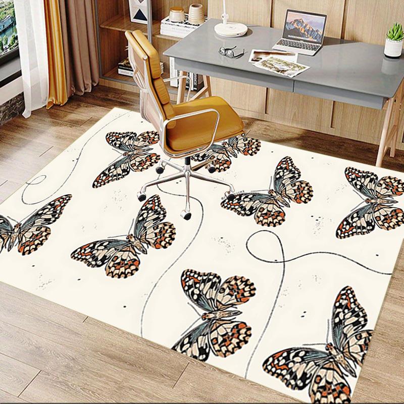 1PC Butterfly Print Extra Large Non Slip Floor carpet, Office, family, bedroom, Studio   Large Area Rug Indoor Rugs, , Vibrant Colors